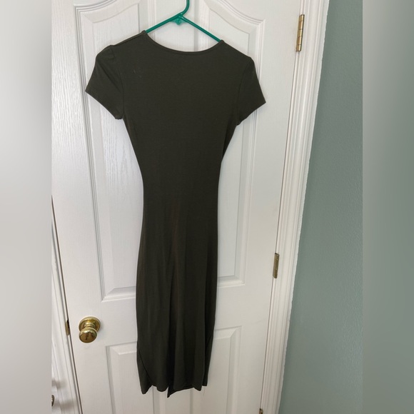 Windsor Dark Green Twist Midi Dress - Picture 4 of 4